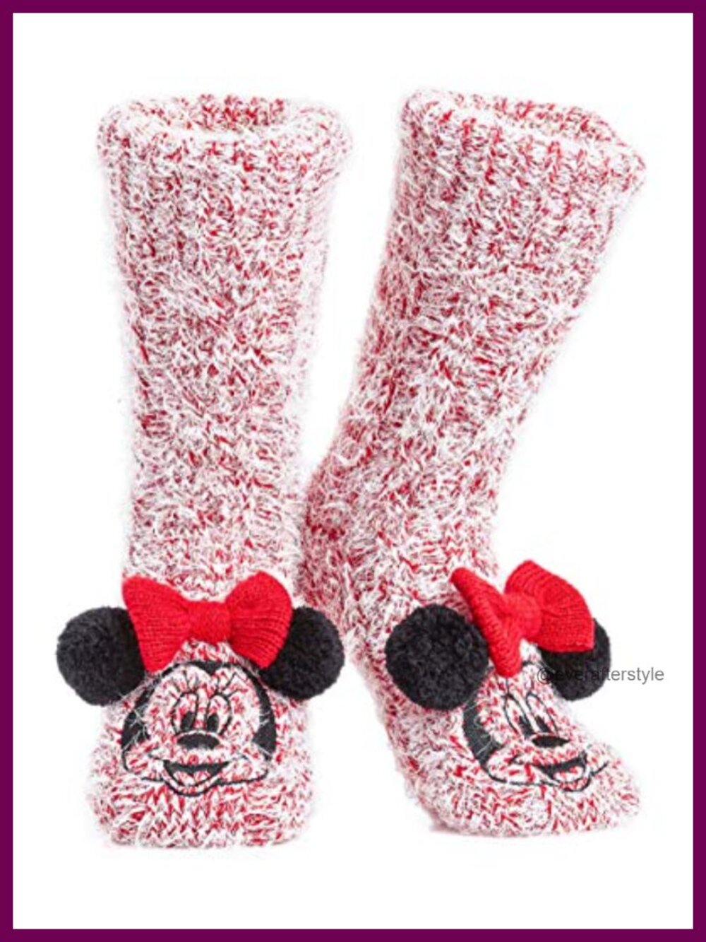 Fleece Sherpa Lined Slipper Socks Non Slip Grip Pads Cozy Winter